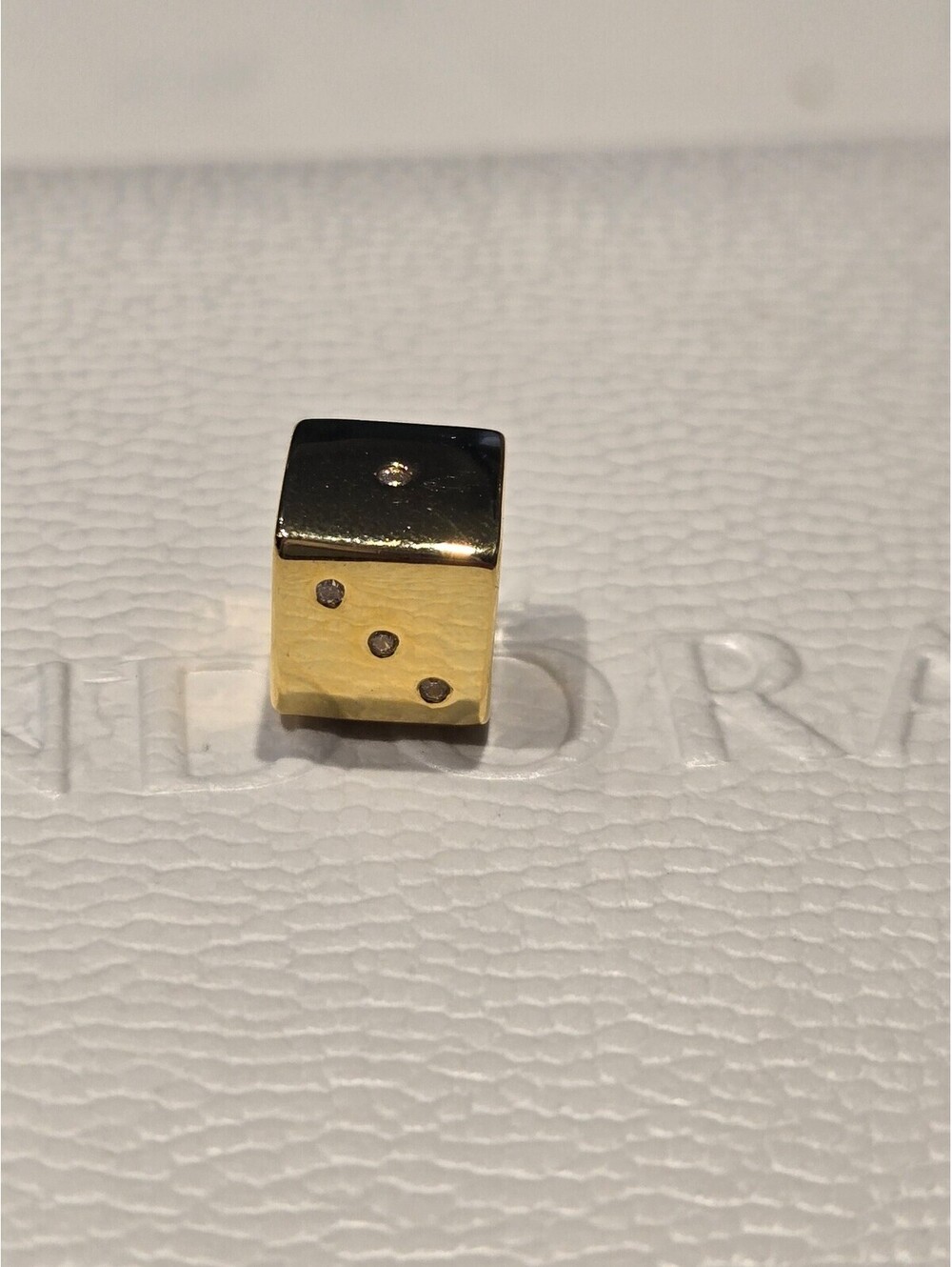 Pandora charm gold dice